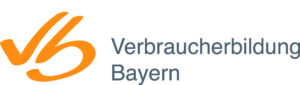 zwei organgene Buchstaben als Abkürzung von VB Verbraucherbildung Bayern