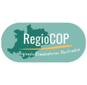 Logo der RegioCop Oberfranken in weiß, gelb und grün
